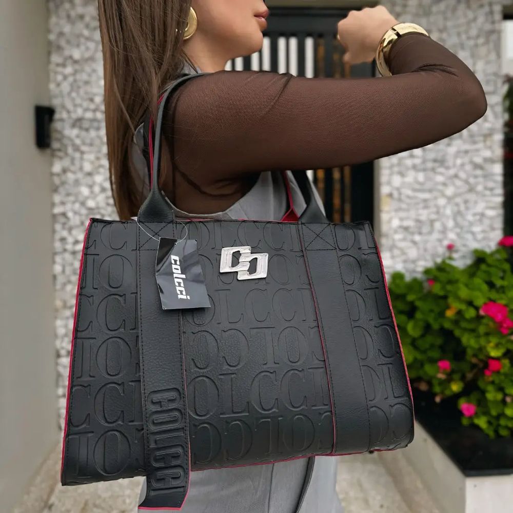 Kit 3 Peças Bolsa de Couro Colcci Média