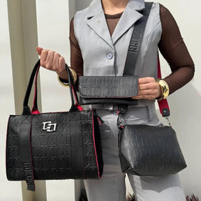 Kit 3 Peças Bolsa de Couro Colcci Média