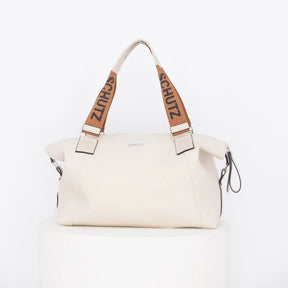 Bolsa Baú Feminina Forrada com Alça Escrita e Design Sofisticado Couro -Envio imediato