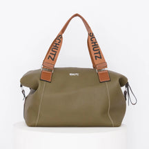 Bolsa Baú Feminina Forrada com Alça Escrita e Design Sofisticado Couro -Envio imediato