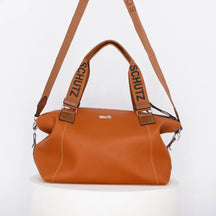 Bolsa Baú Feminina Forrada com Alça Escrita e Design Sofisticado Couro -Envio imediato